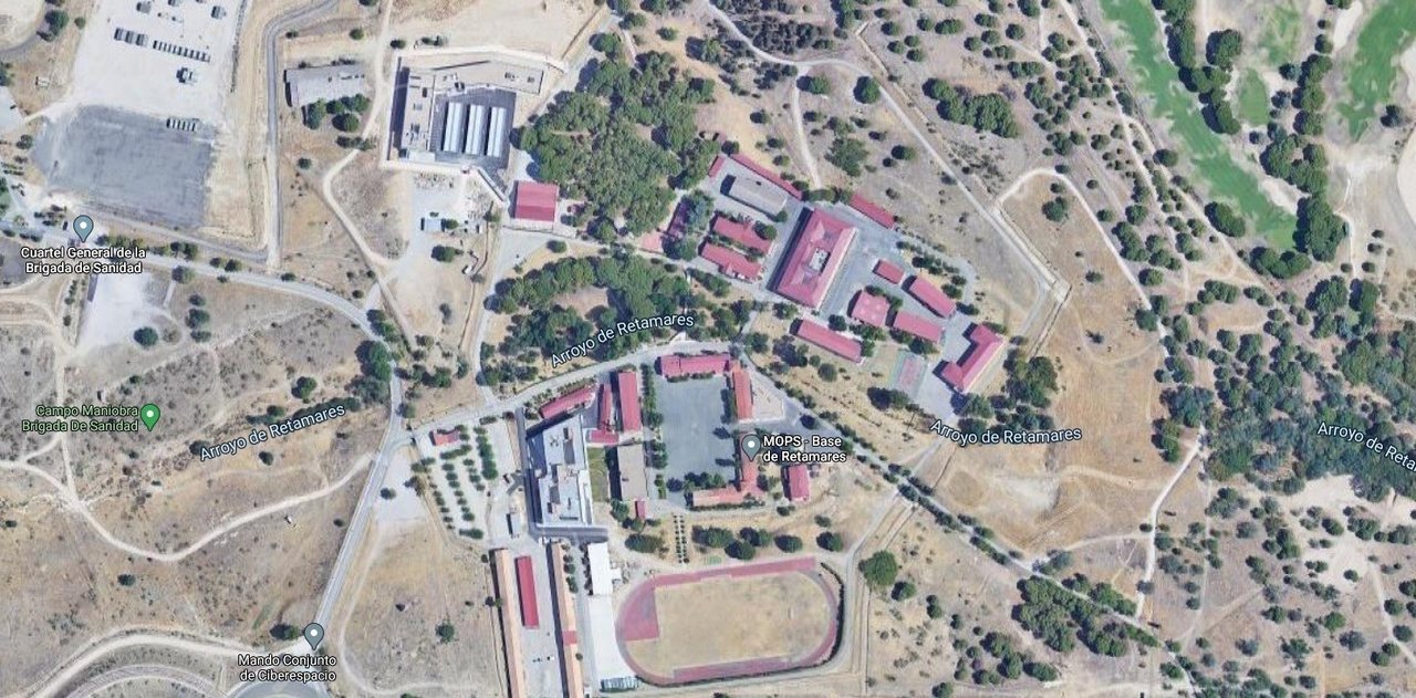 Base de Retamares (Imagen: Google Maps / Instituto Geográfico Nacional).