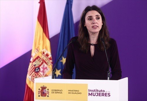 Irene Montero (Madrid 8 de marzo de 2021)