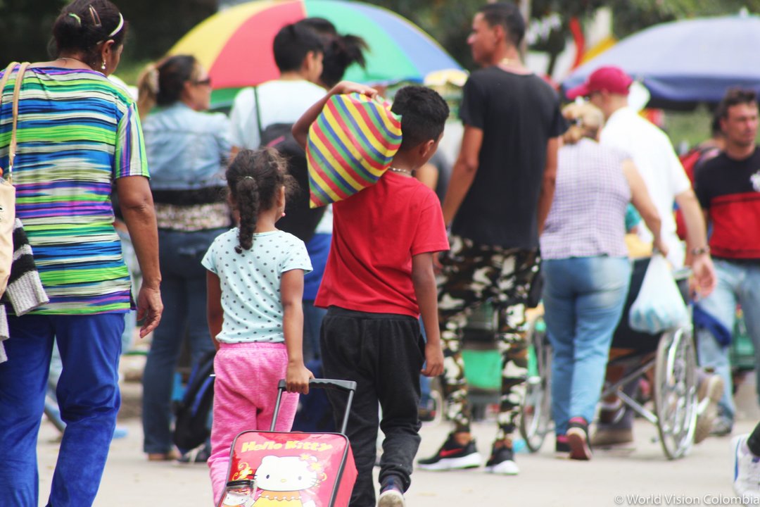 Venezolanos llegan a Colombia (Foto: World Vision).