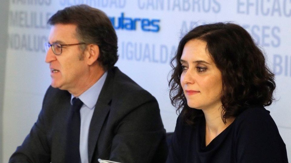 Alberto Núñez Feijóo e Isabel Díaz Ayuso.