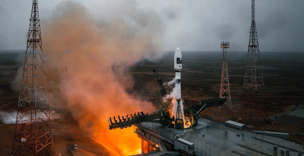 Cohete Soyuz 2 que puso en órbita el nanosatélite.
