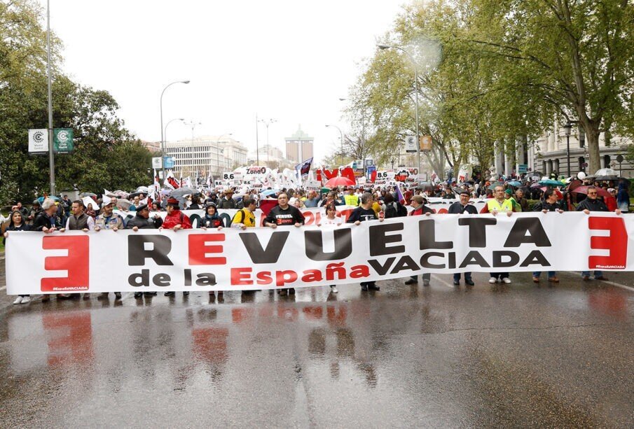 Manifestaci&oacute;n de 'Espa&ntilde;a Vaciada' en Madrid en 2019.