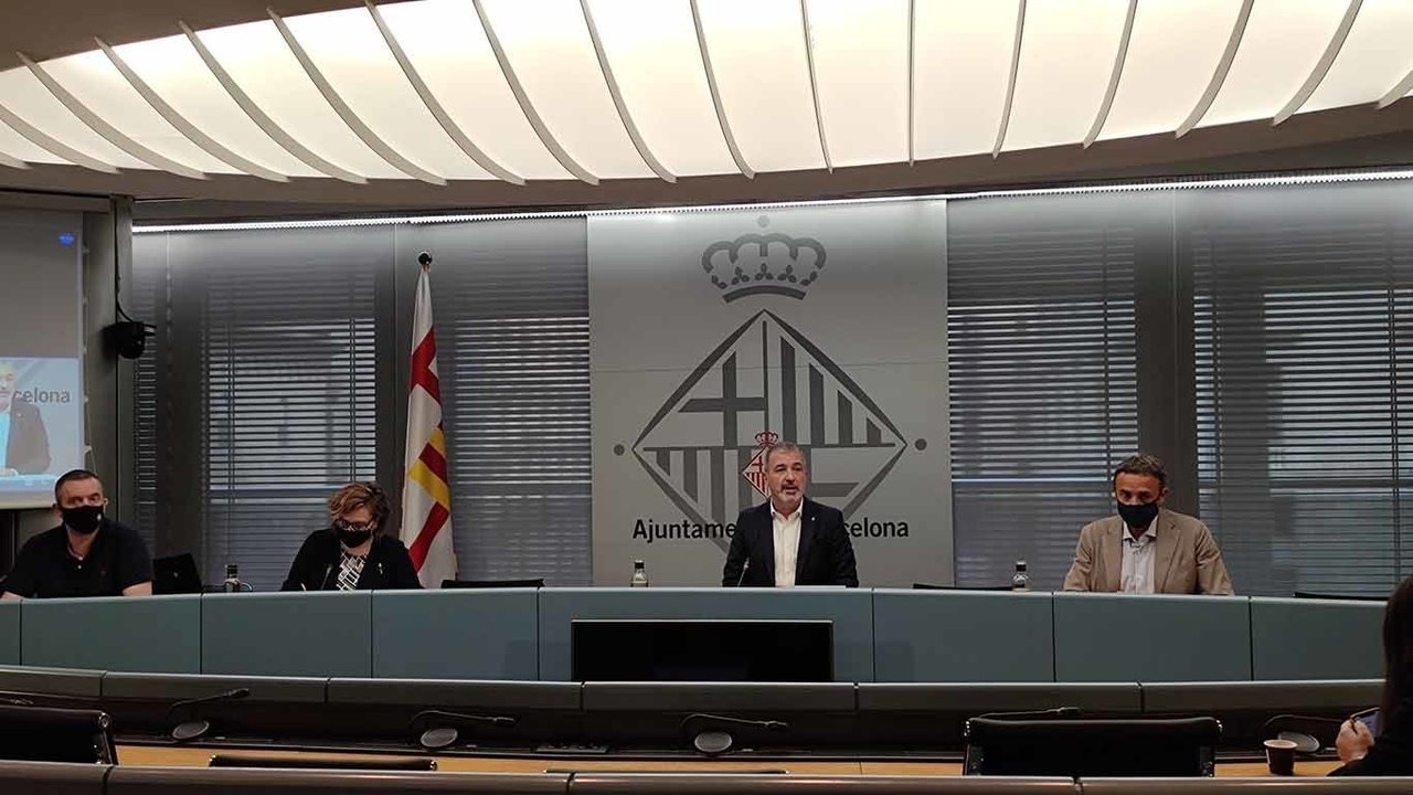 Rueda de prensa en el Ayuntamiento de Barcelona. 31/5/2021