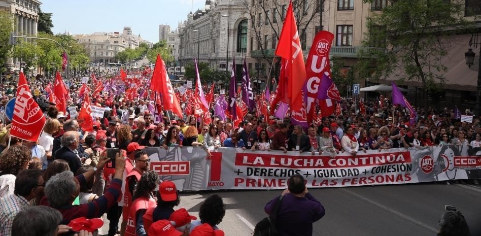 Manifestación por el Día del Trabajador, Madrid mayo 2019