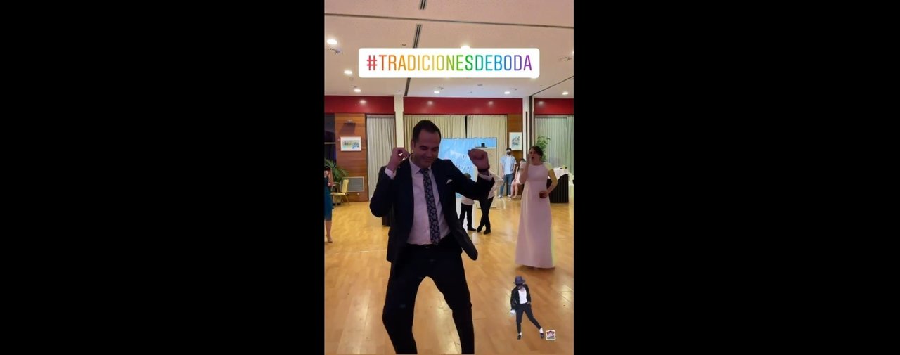 Ignacio Aguado, bailando en una boda (Foto: csarzafra).