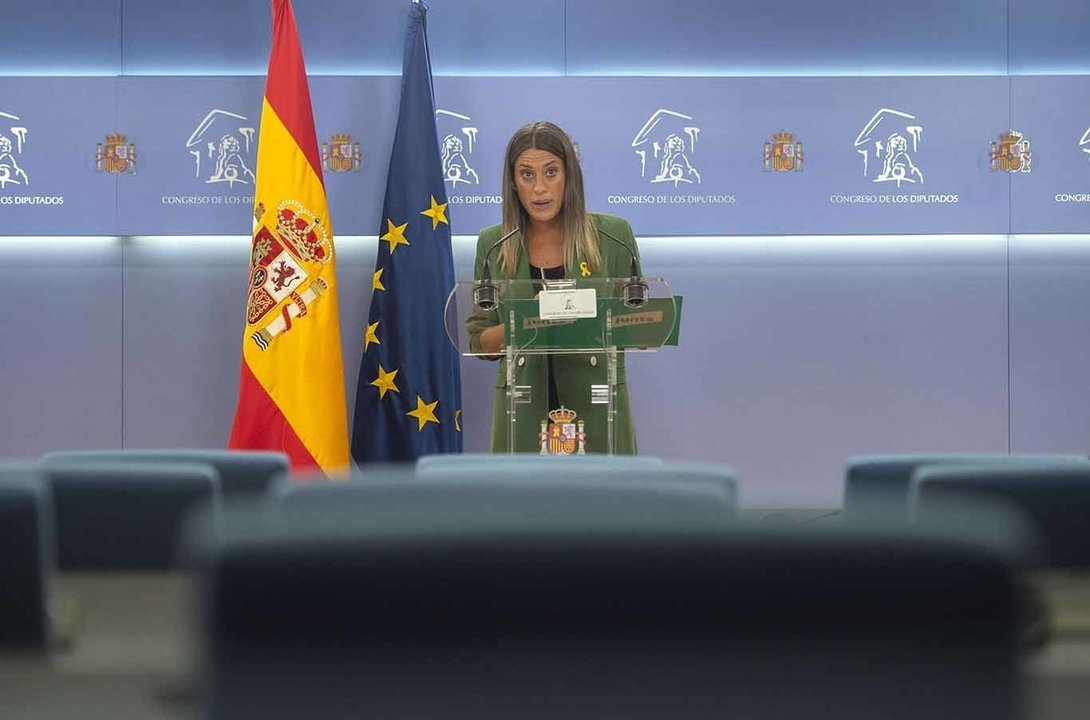 La portavoz de Junts per Catalunya, Miriam Nogueras.