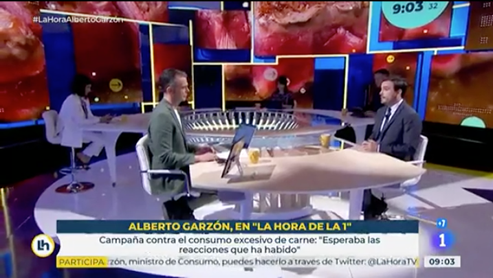 Alberto Garzón entrevistado en TVE-1. 08/07/2021