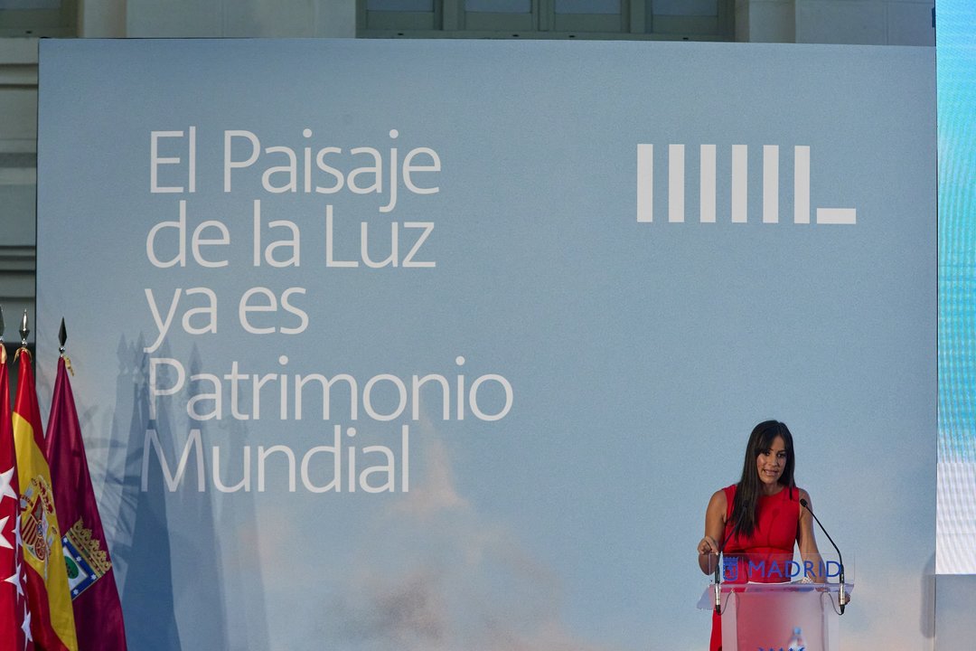 Begoña Villacís, vicealcaldesa de Madrid en el acto de inscripción del "Paisaje de la Luz" en el Patrimonio Mundial | Europa Press