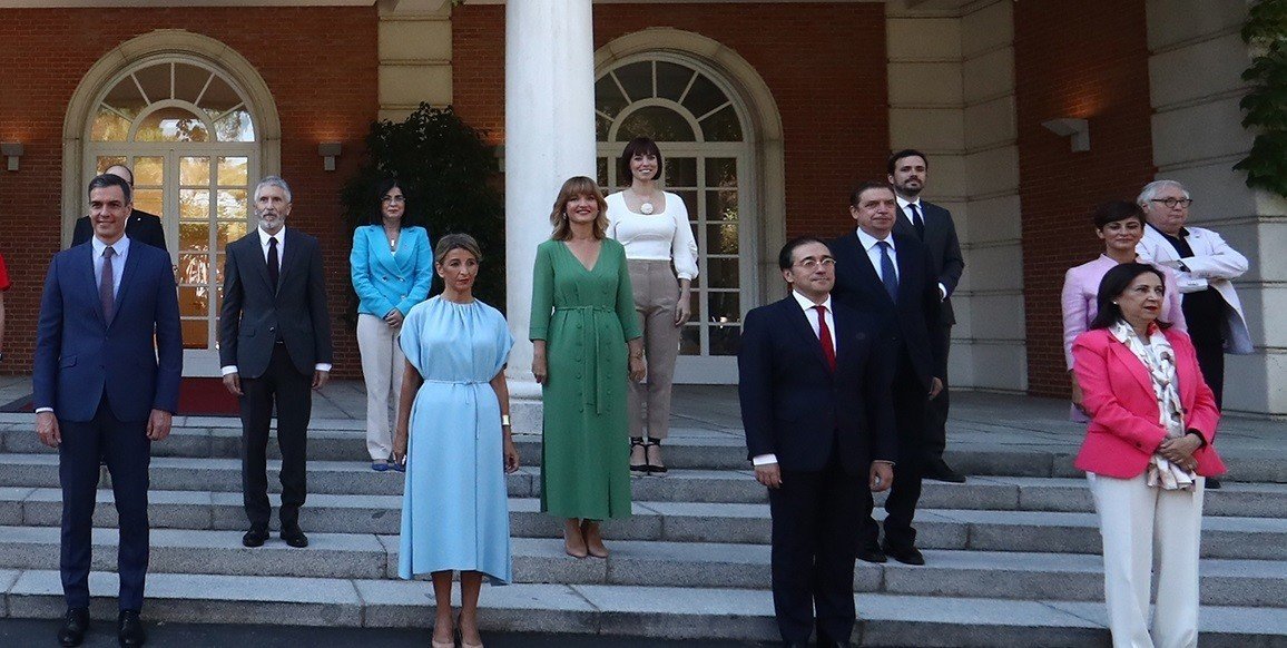 Foto de familia del Gobierno de Pedro Sánchez.