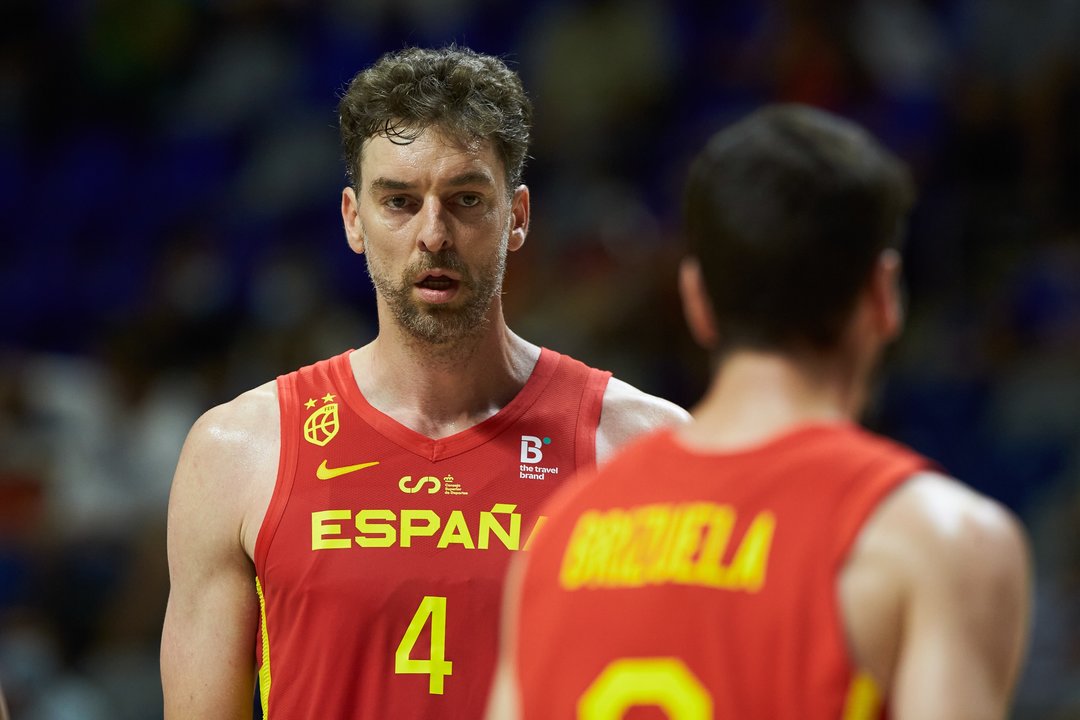 Pau Gasol of Spain during friendly match between Spain and France to preparation to Tokyo 2021 Olympics Games at Martin Carpena Stadium on July 08, 2021 in Malaga, Spain