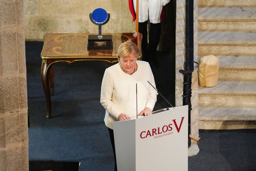 Ángela Merkel en los premios Carlos V | Europa Press