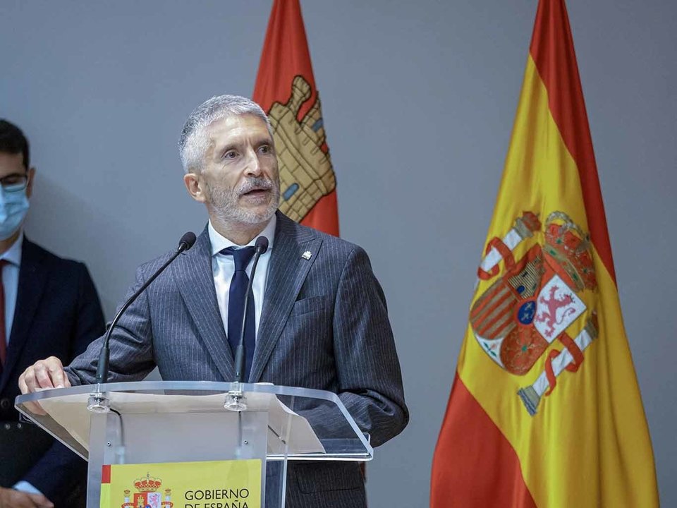 El ministro del Interior, Fernando Grande-Marlaska, en Valladolid el 
22/10/2021