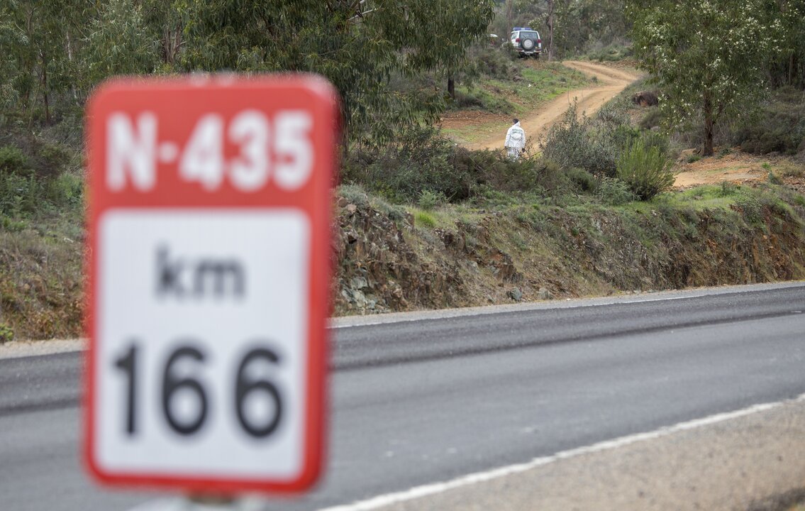 EL CAMPILLO, 18/12/18 HUELVA - Lugar donde aparecio el cadaver de Laura Luelmo , policia cientifica .
Foto: A.PEREZ / EUROPA PRESS
