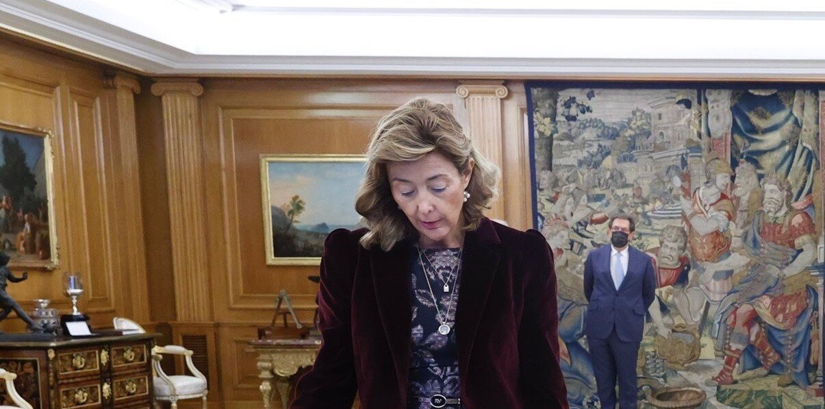 Concepci&oacute;n Espejel, en el Palacio de la Zarzuela.