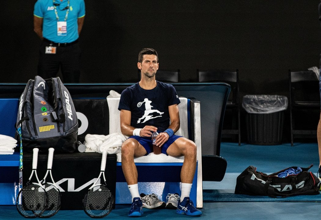 Novak Djokovic, en un partido de tenis.