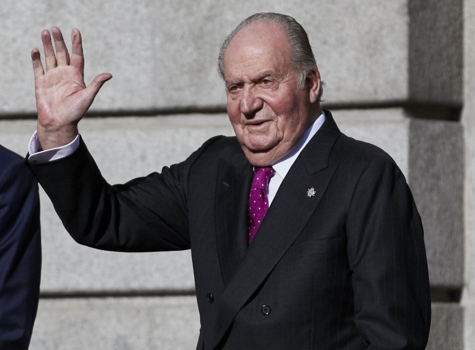 Former King Juan Carlos I of Spain seen attending the 40th Anniversary of the Spanish Constitution at the Congreso de los Diputados in Madrid.