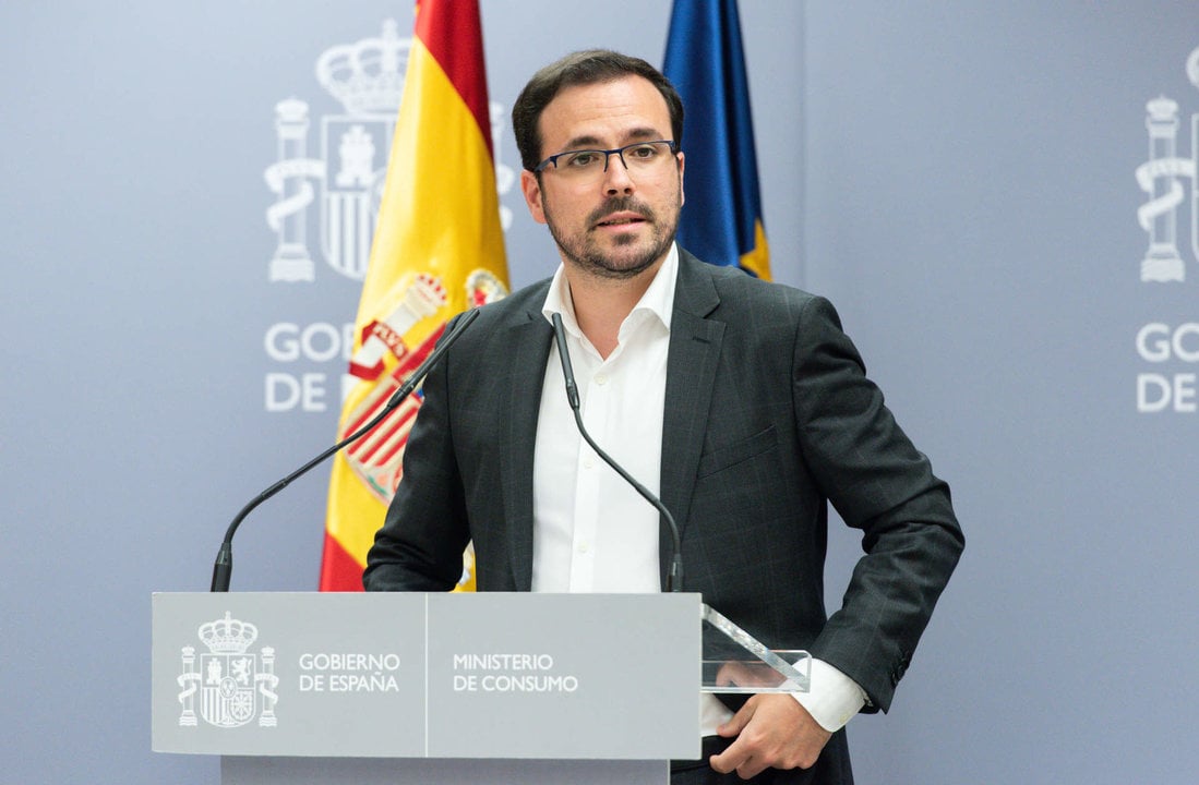 El ministro de Consumo, Alberto Garzón, presenta el protocolo acordado con el sector del juguete para impulsar la igualdad, en el Ministerio de Consumo, a 27 de abril de 2022, en Madrid.