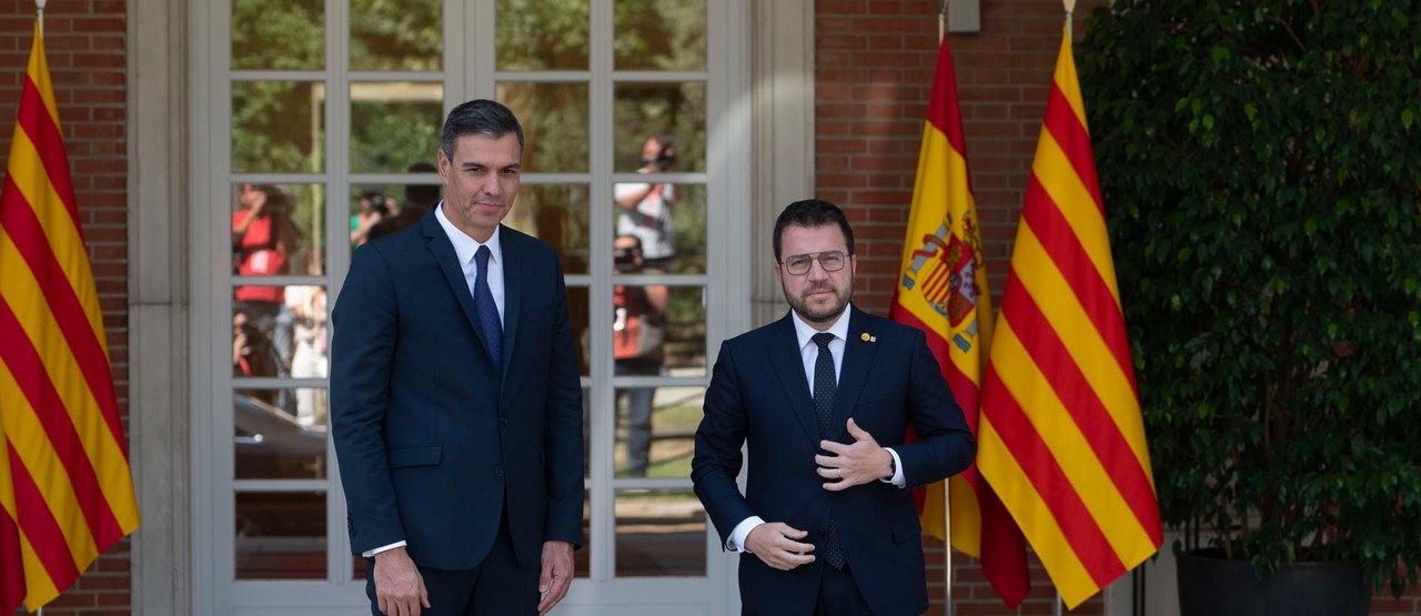 Pedro Sánchez y Pere Aragonès (Foto: Alberto Ortega / Europa Press).