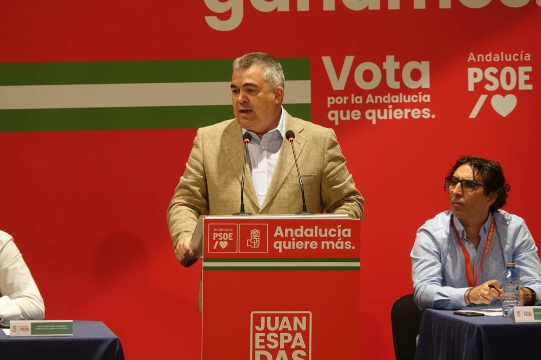 El secretario de Organización del PSOE, Santos Cerdán, en un acto en Torremolinos. 03/06/2022.