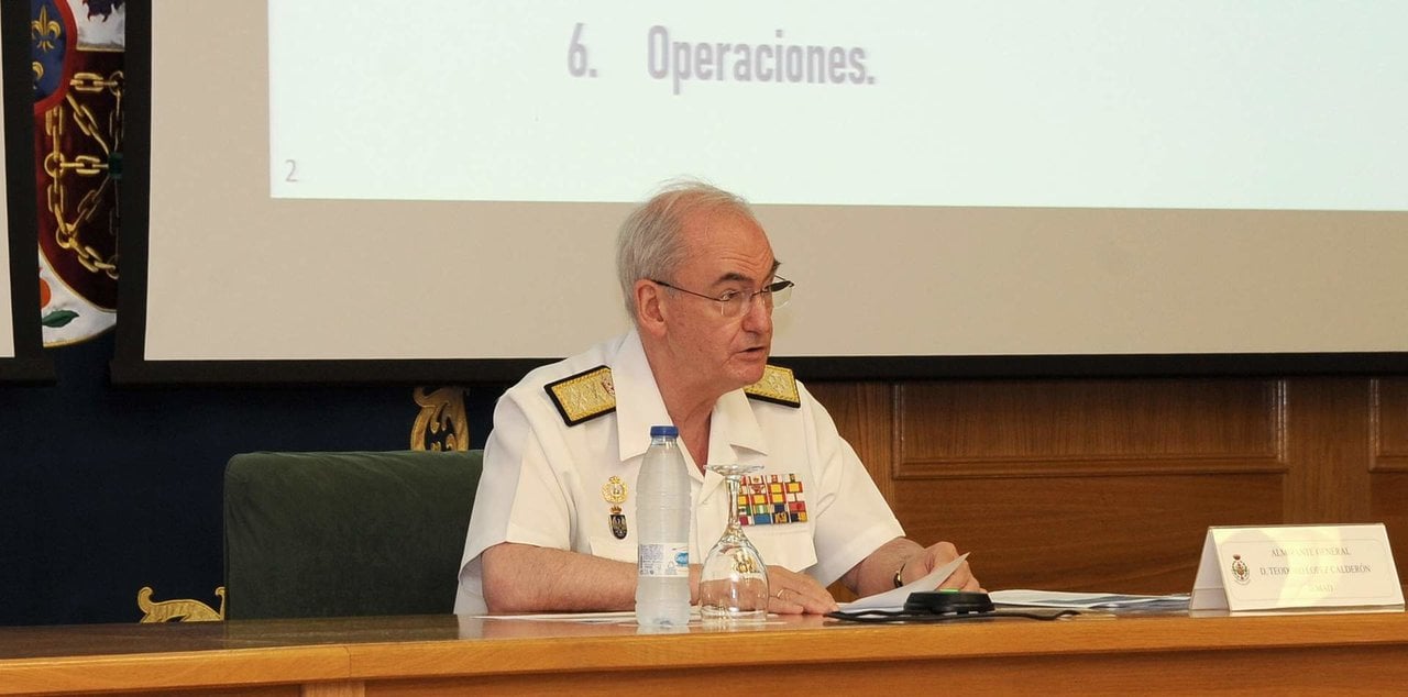 El almirante general Teodoro López Calderón, Jefe de Estado Mayor de la Defensa (JEMAD).