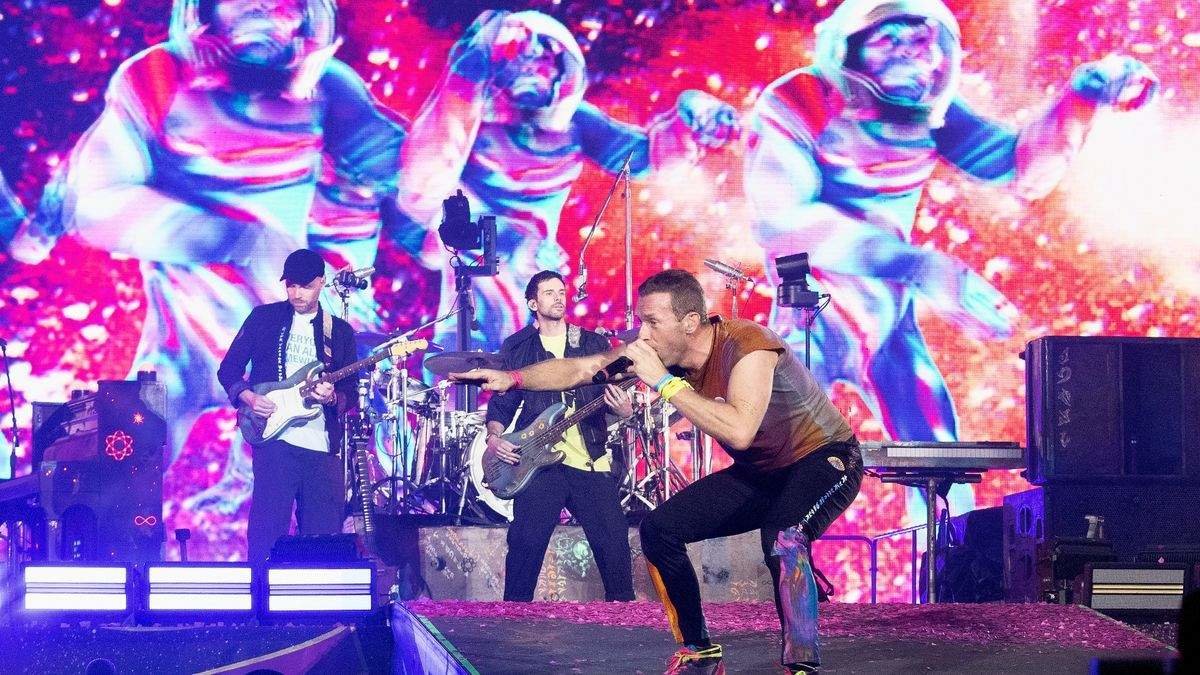 Coldplay en concierto.