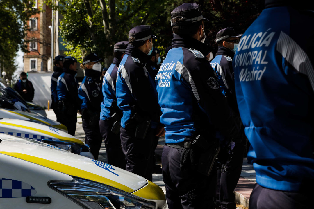 Un grupo de agentes de la Policía Municipal de Madrid.