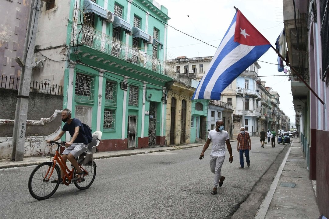 Una calle de la Habana en agosto de 2022 en el centro de la ciudad