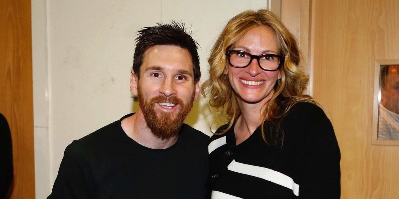 Julia Roberts y Lionel Messi