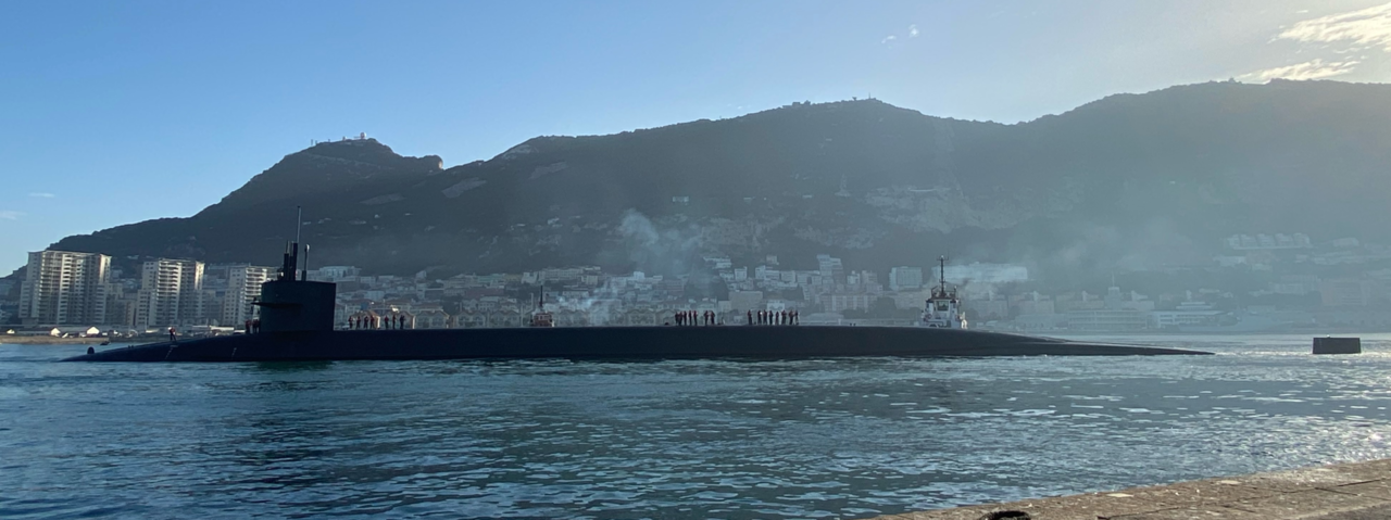 Submarino ‘USS Rhode Island’ en Gibraltar.