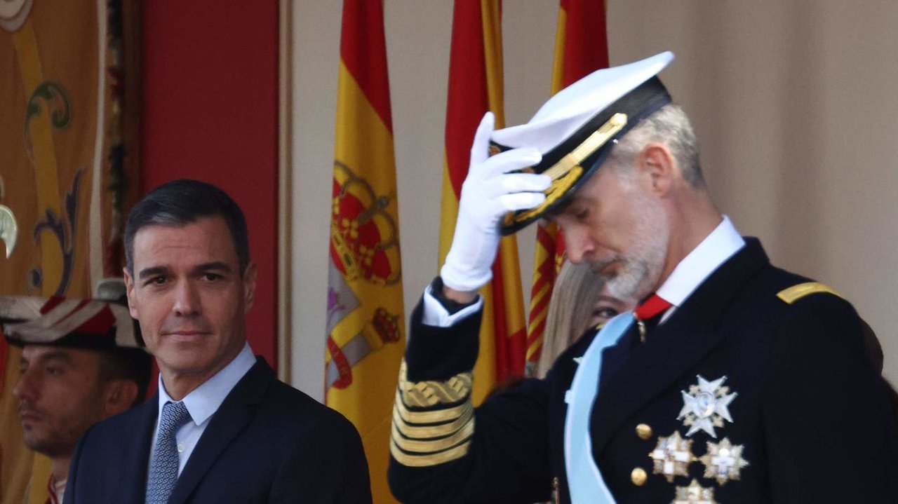 Pedro Sánchez y Felipe VI.