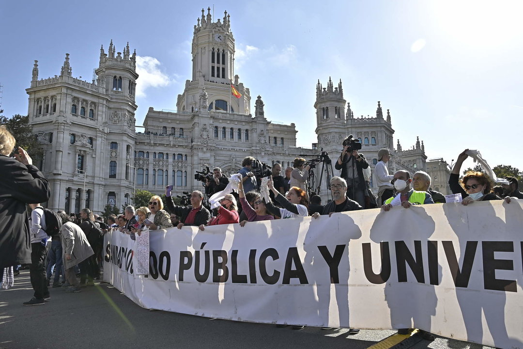 Manifestación por la sanidad pública en Madrid.