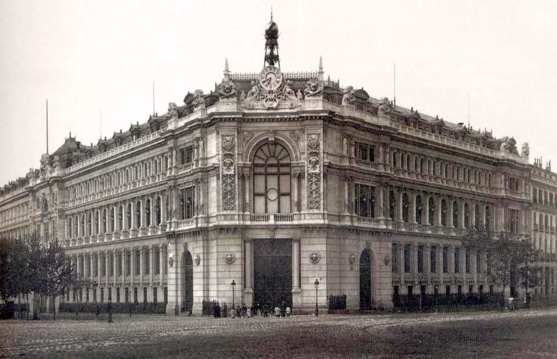 Imagen del Banco de España en Madrid, España. Antes de 1898