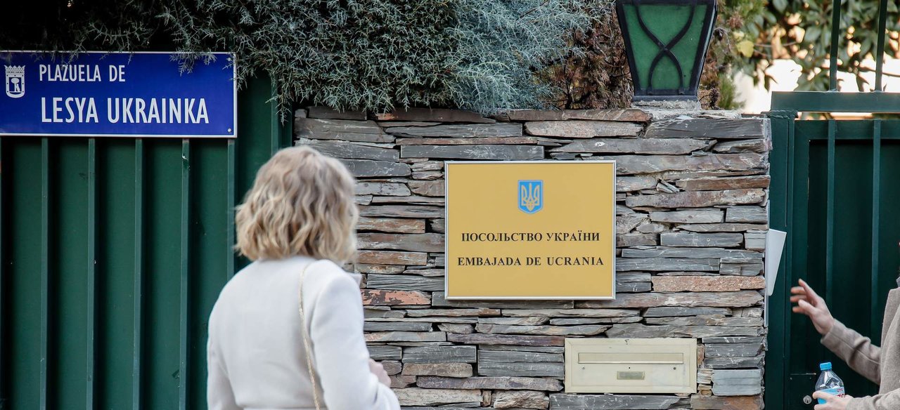 Embajada de Ucrania en Madrid (Foto: Carlos Luján / Europa Press).