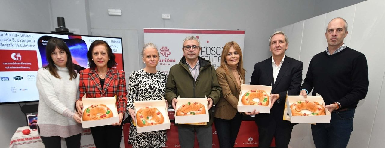 Presentación del XIX Roscón Solidario de Bilbao de Cáritas Vizcaya.
