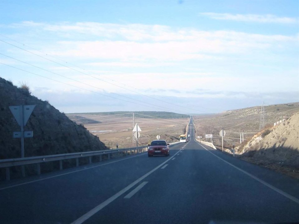 Una carretera de Galicia.
