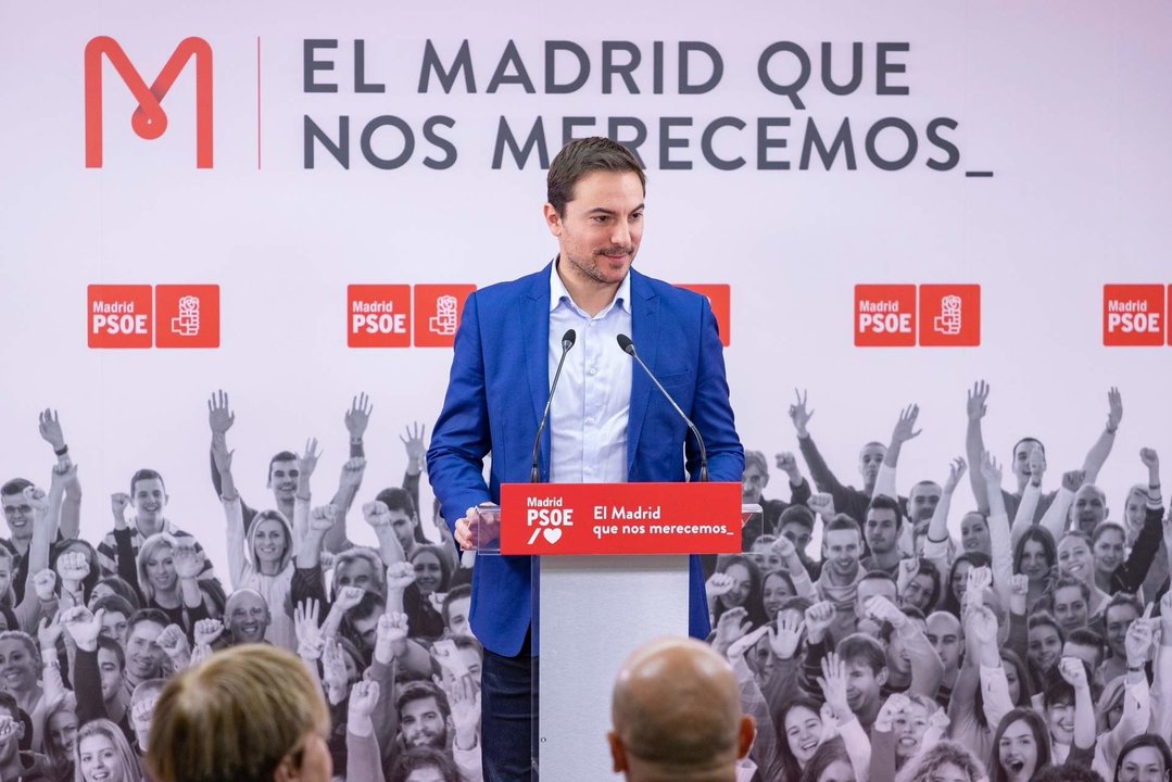 Juan Lobato, secretario general del PSOE-M, portavoz del partido socialista y candidato a presidente de la Comunidad de Madrid.