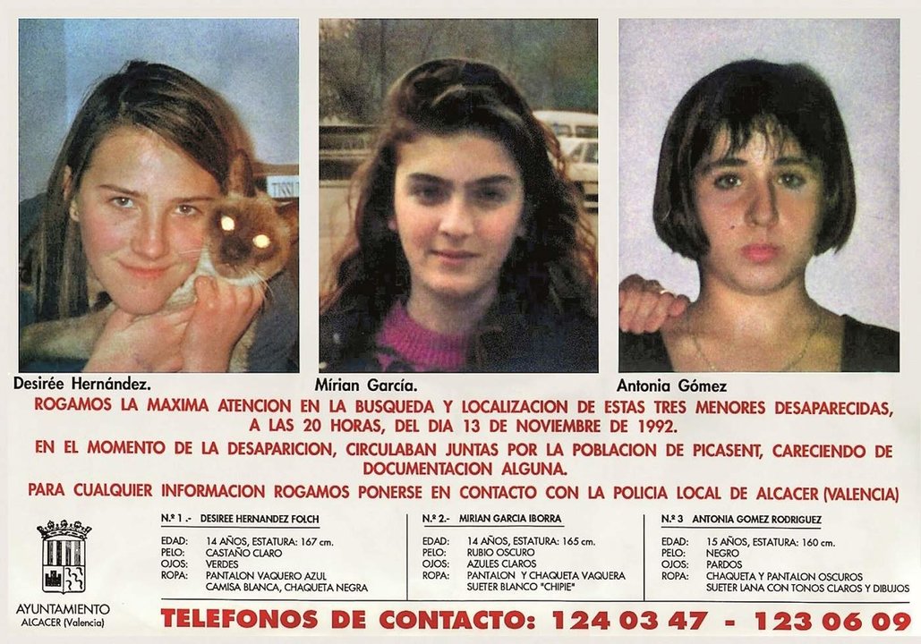 En 1993 se encuentran los cuerpos de las adolescentes asesinadas en el Crimen de Alcácer. Fuente | A fondo.