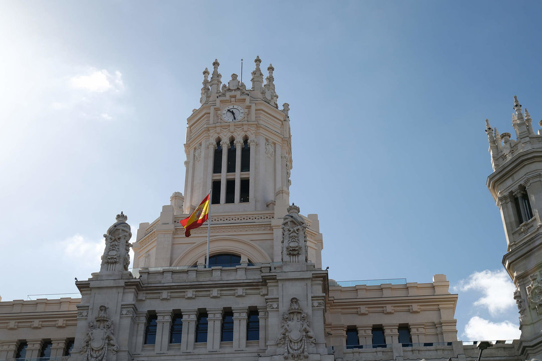 Fachada del Palacio de Cibeles, actual Ayuntamiento de Madrid, donde se encuentra la terraza de la polémica.