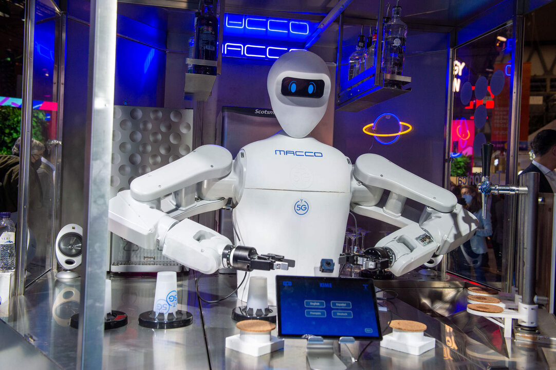 Un robot en el Mobile World Congress.