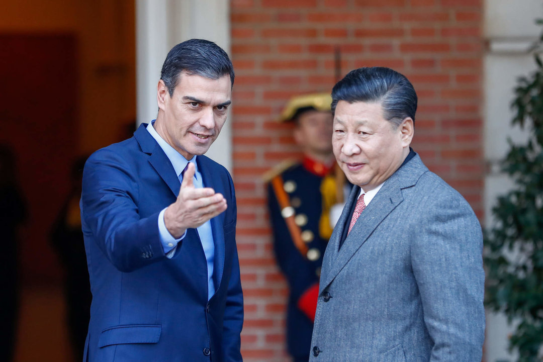 Pedro Sánchez y Xi Jinping.