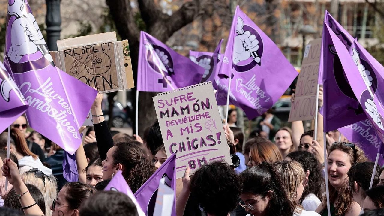 Manifestaciones el 8-M, Día Internacional de la Mujer.