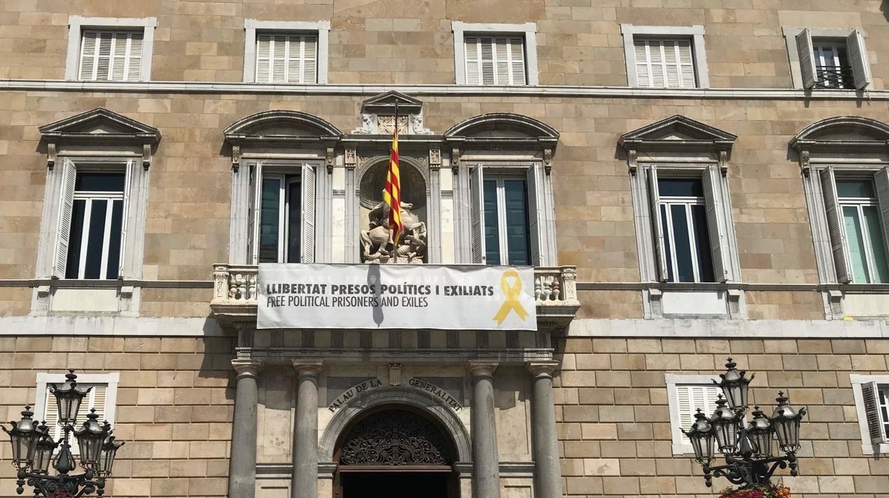 Fachada del Palau de la Generalitat de Cataluña, en Barcelona.