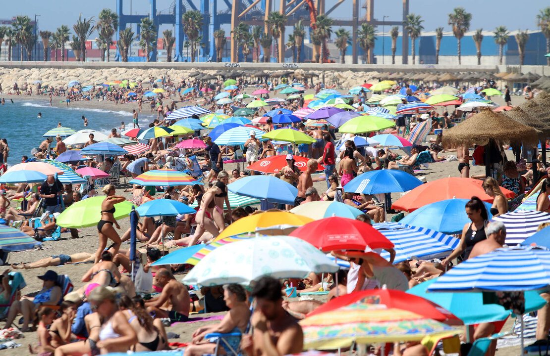 Playa de La Malagueta, en M&aacute;laga.