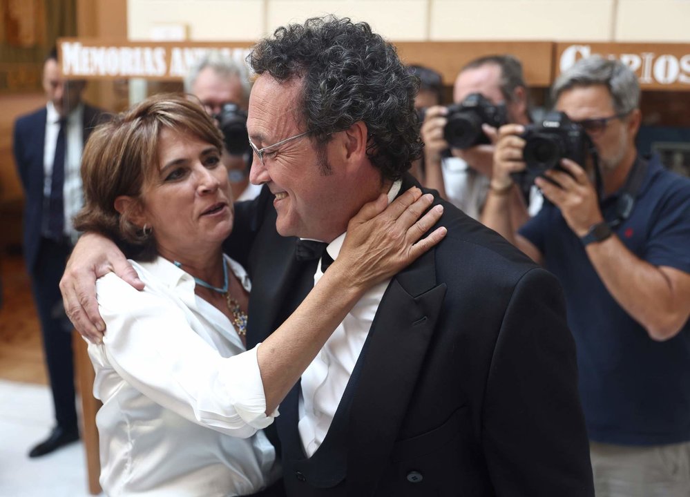 La que fuera fiscal general del Estado Dolores Delgado y Álvaro García Ortiz, en el acto de toma posesión como nuevo fiscal general del Estado, en el Tribunal Supremo, a 5 de septiembre de 2022, en Madrid.