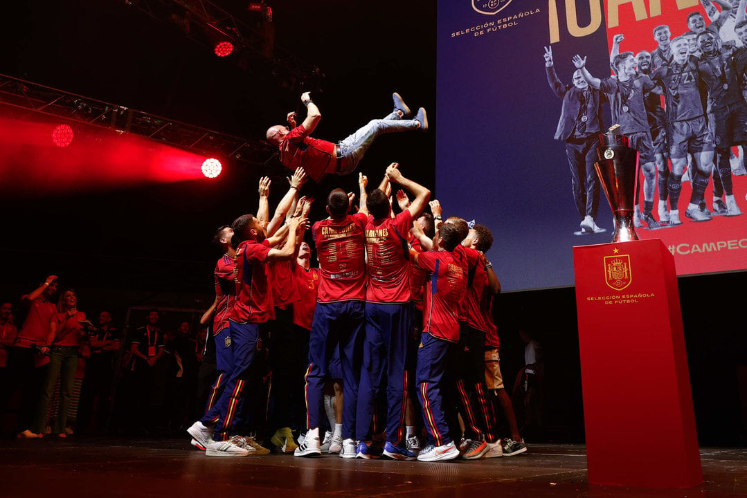 Celebración de la Selección Española por la Nations League (Foto: Oscar J. Barroso / Afp7 / Europa Press - Only For Use In Spain).