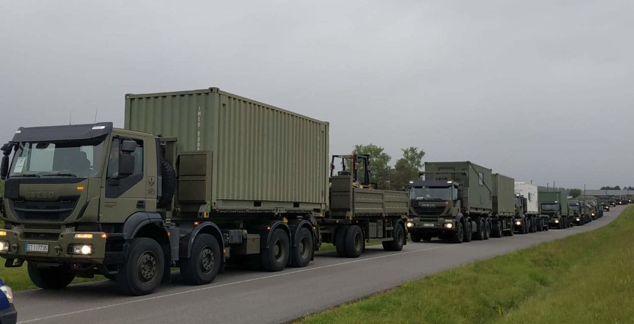 Convoy de camiones de la Agrupación de Transporte nº 1 del Ejército de Tierra (Foto: Ejército de Tierra).