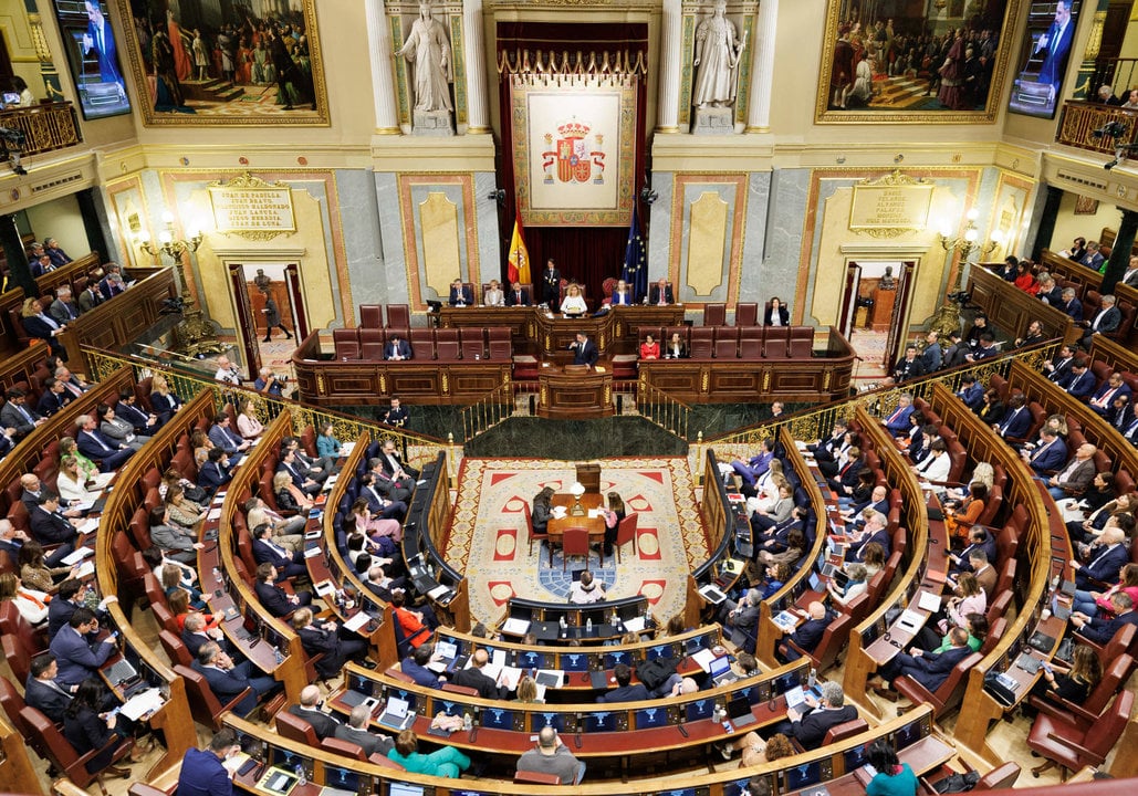 Vista general de un pleno del Congreso de los Diputados.