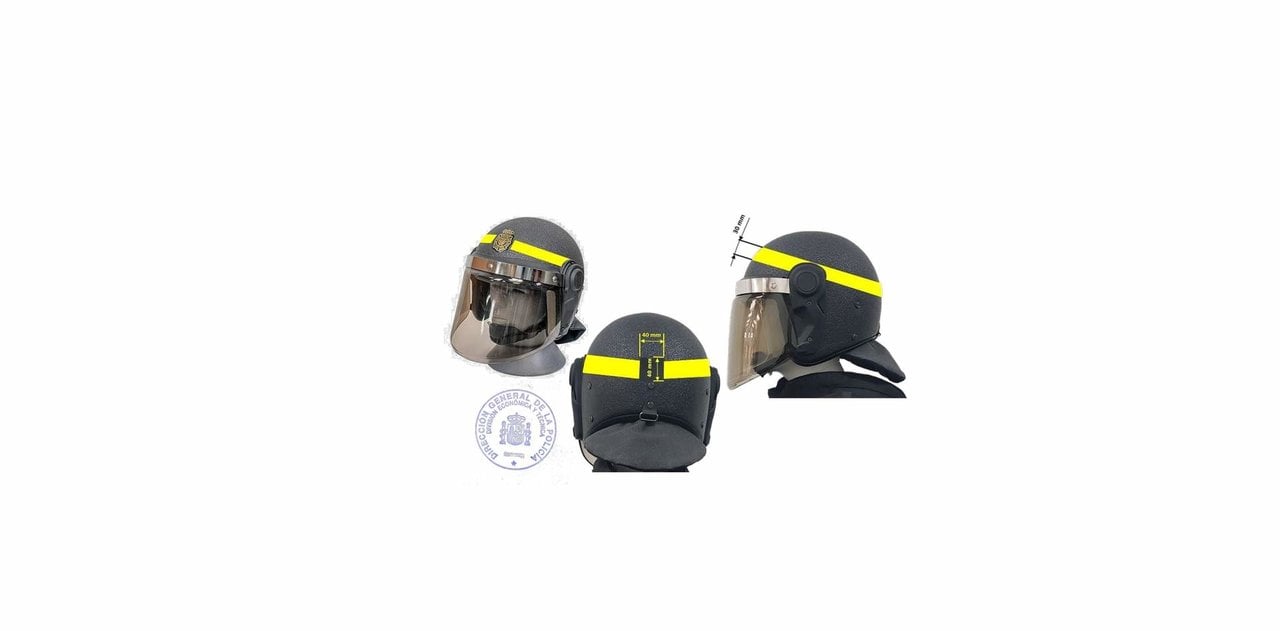 Modelo de cascos que la Policía Nacional va a comprar para las Unidades de Prevención y Reacción (UPR).
