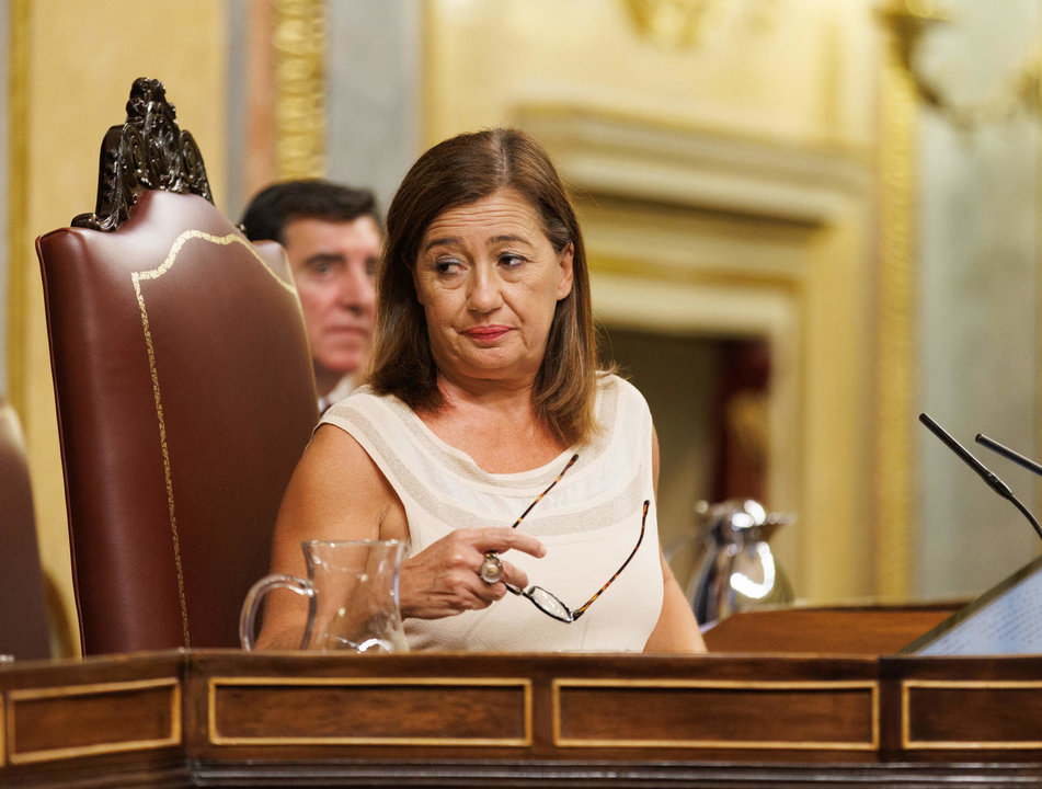 La presidenta del Congreso, Francina Armengol, en un Pleno de la Cámara.