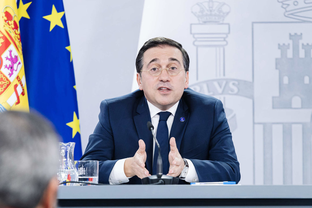 Cargar máis
El ministro de Asuntos Exteriores, Unión Europea y Cooperación en funciones, José Manuel Albares, durante una rueda de prensa posterior a la reunión del Consejo de Ministros.
